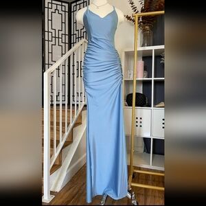 Source Unknown Light Blue Maxi Dress
